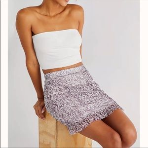 Free People Zebra Mini Skirt